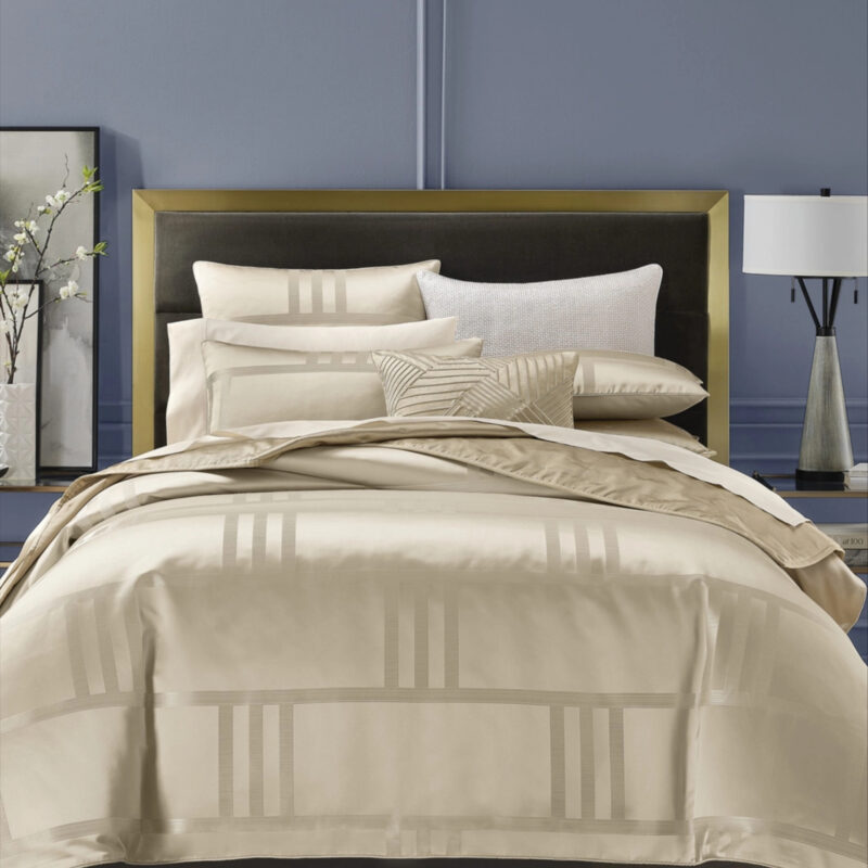 Hotel Collection Structure Gold 3-Pc. Duvet Cover Set, King, Exclusively at Macy's - Gold