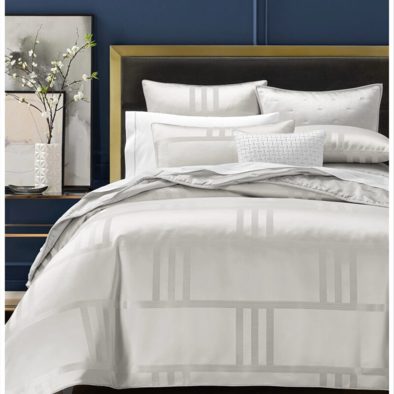 Hotel Collection Structure Silver 3-Pc. Comforter Set, Full/Queen, Exclusively at Macy's - Silver