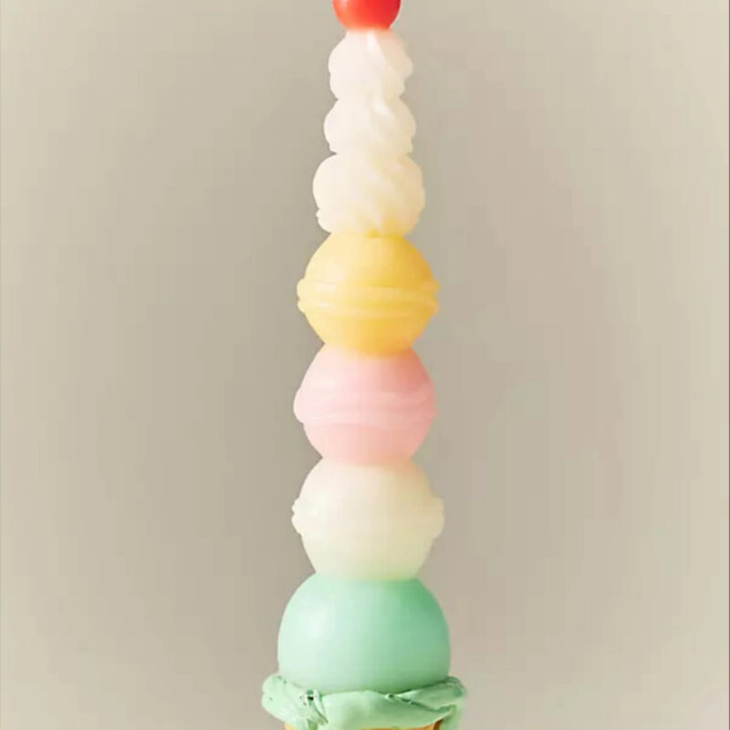 Ice Cream Cone Taper Candle