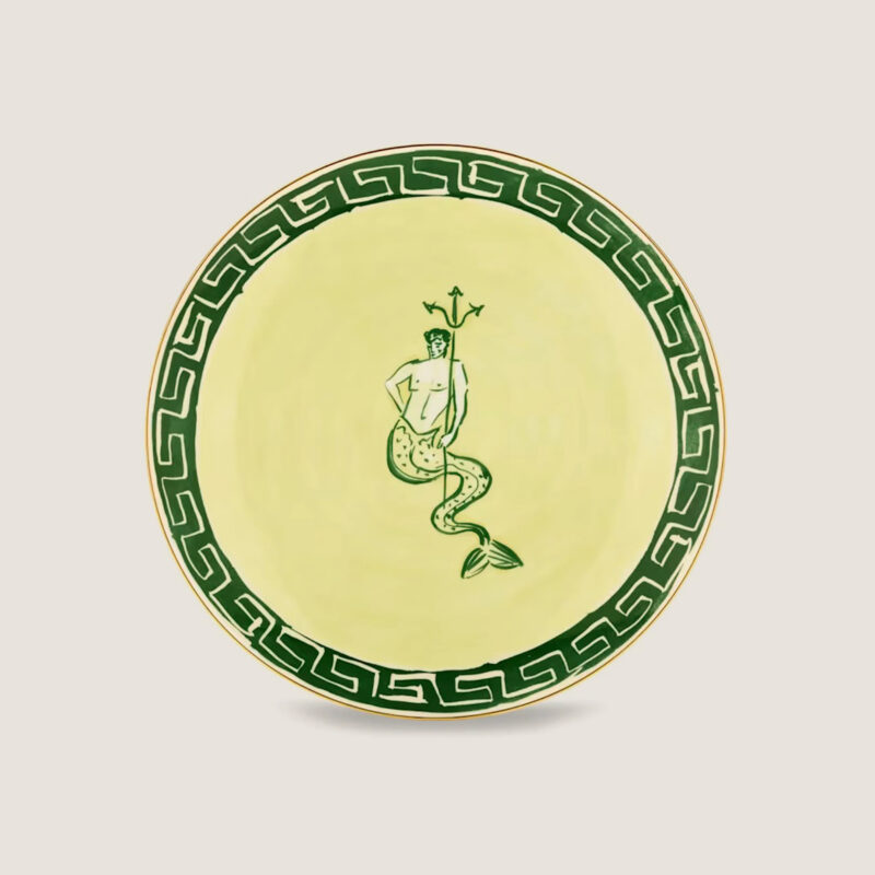 Il viaggio di Nettuno Green and Yellow Charger Plate