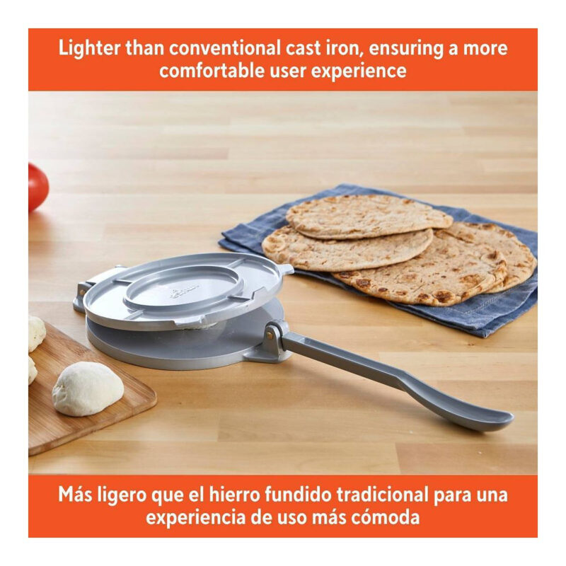IMUSA 8" Cast Aluminum Tortilla Press - Silver: Tortilla Maker, Presser, Hand Wash, Grill Pan, 90...