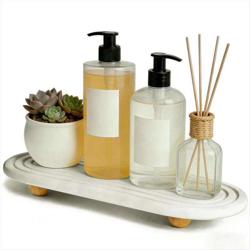 Instant Dry Sink Tray, Anti-Slip Stone Sink Caddy, Durable Kitchen Sink Organizer, Quick Dry Wate...