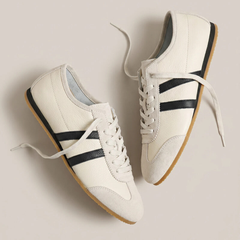 Italian Leather & Suede Low Profile Sneaker