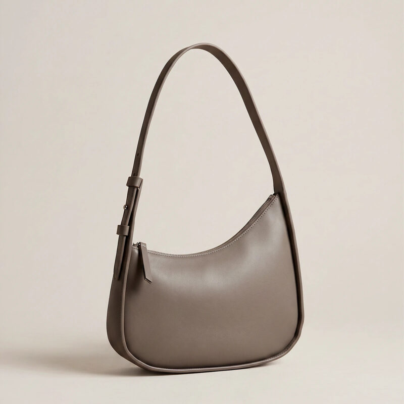 Italian Leather Asymmetrical Mini Shoulder Bag