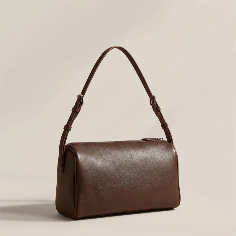 Italian Leather Mini Barrel Shoulder Bag