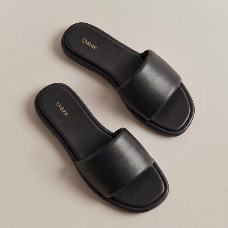 Italian Leather Slide Sandal