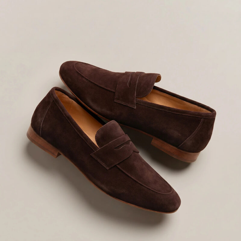 Italian Suede Penny Loafer