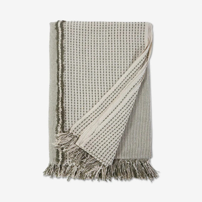Jagger Cotton-Blend Throw by Pom Pom at Home