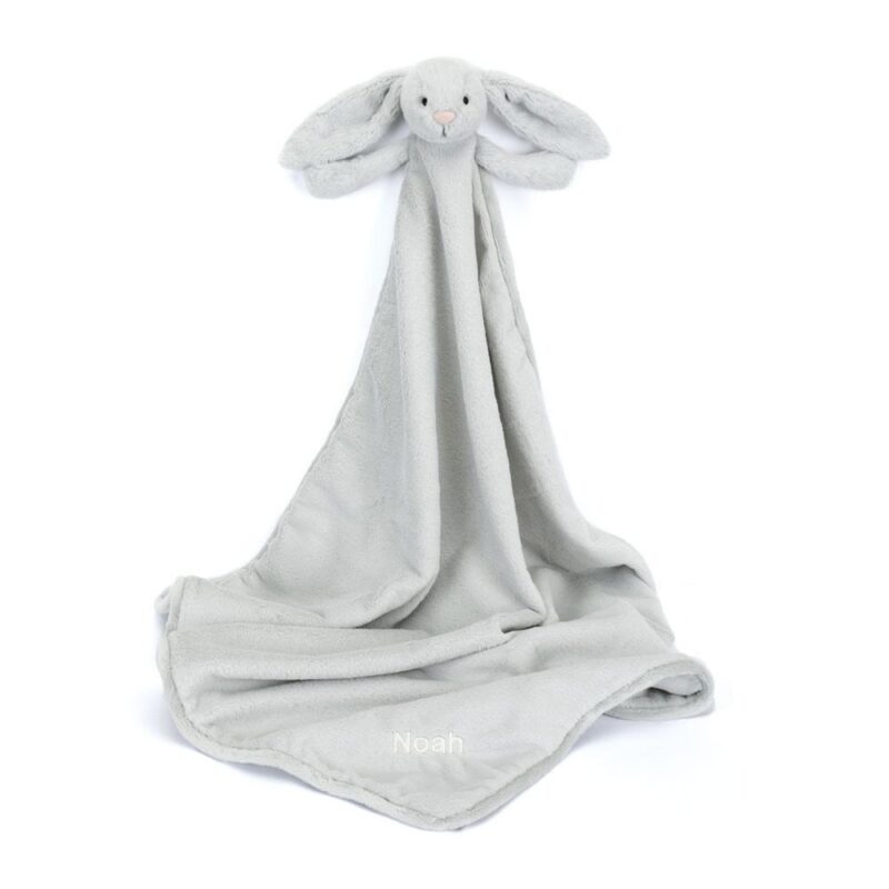 Jellycat Personalized Bashful Silver Bunny Blankie