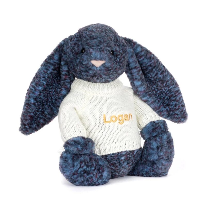 Jellycat Hopscone Luxe Bunny with Personalized Cream Jumper