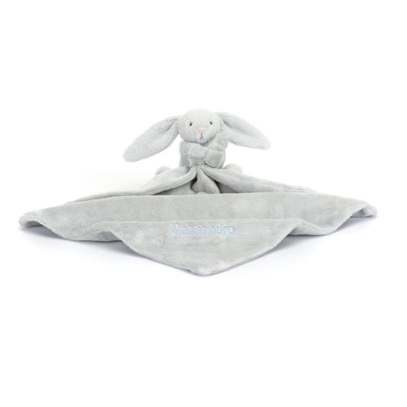 Jellycat Personalized Bashful Silver Bunny Soother