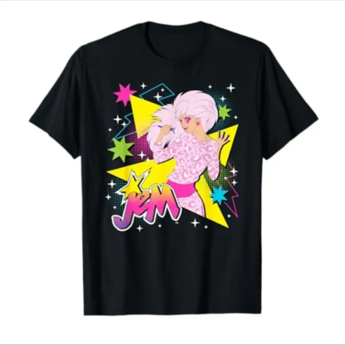 Jem and The Holograms Jem Pop Star Singing Stars & Geometric T-Shirt