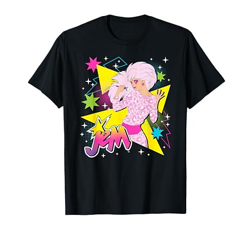 Jem and The Holograms Jem Pop Star Singing Stars & Geometric T-Shirt