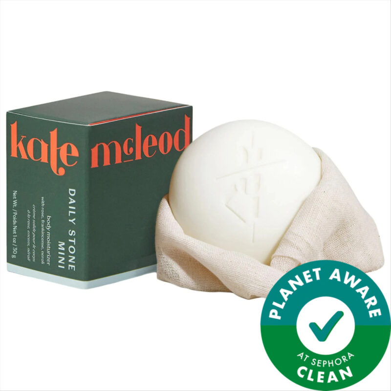 Kate McLeod The Mini Body Stone - Deep Moisturizing Cocoa Butter Lotion Bar for Dry Skin Treatment Daily Stone 1 oz / 30 g