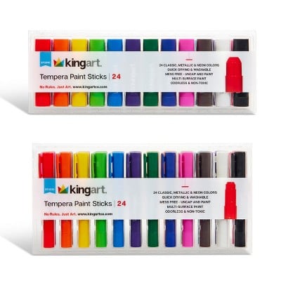 KINGART Tempera Paint Sticks Bundle - 48 pc