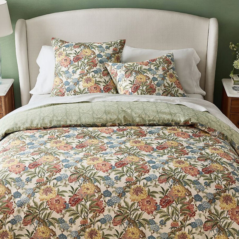 Kravet Garden Floral Ikat Reversible Duvet Cover