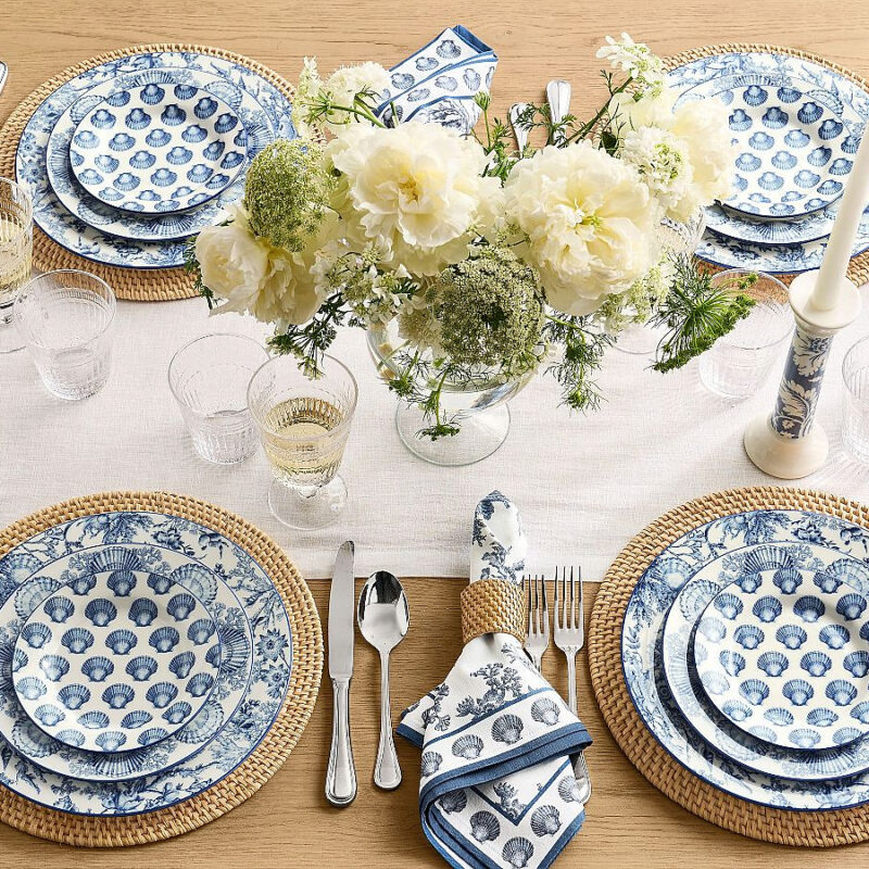 Kravet Underwater Dinner Plates - Set of 4