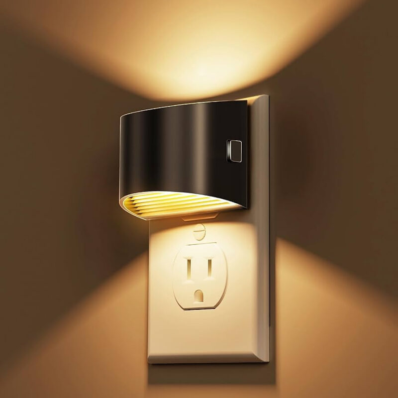 L LOHAS LED Night Lights Plug into Wall 2 Pack, Dusk to Dawn Sensor Nightlight, Brightness Adjust...