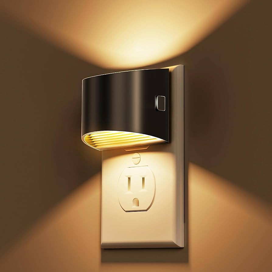 L LOHAS LED Night Lights Plug into Wall 2 Pack, Dusk to Dawn Sensor Nightlight, Brightness Adjust...