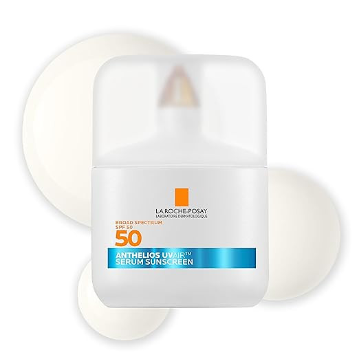La Roche-Posay Anthelios UVAir Sunscreen Serum SPF 50 for Sensitive Skin, with Niacinamide, Hyalu...