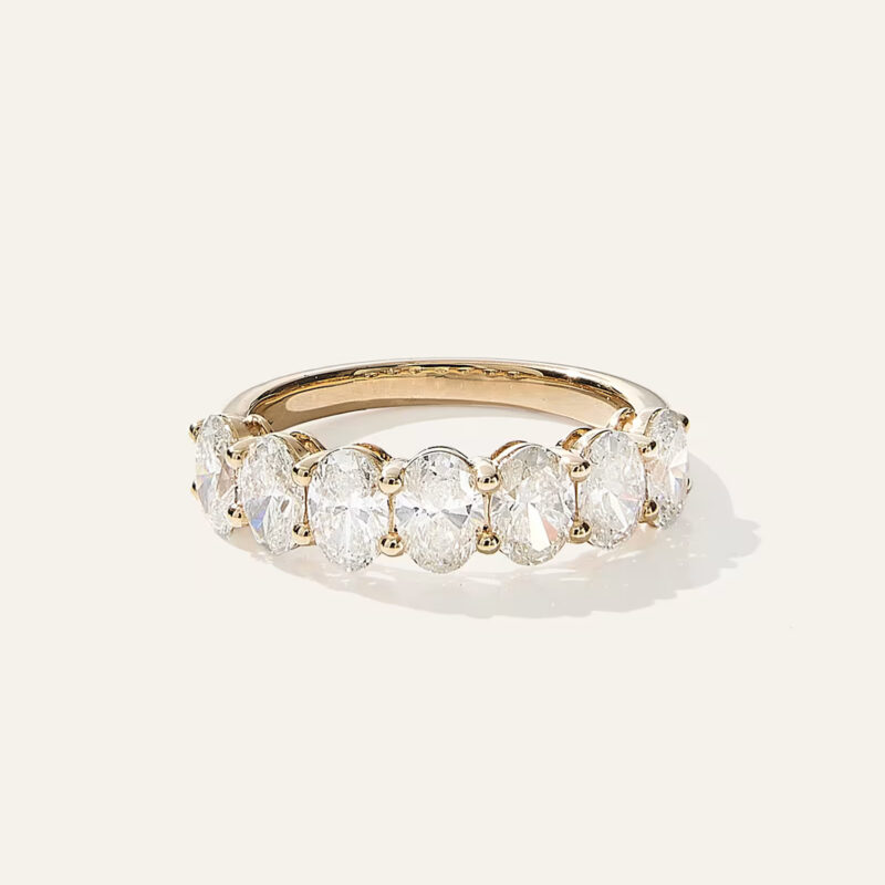 Lab Grown Diamond Oval Seven Stone Band Quince Lab Diamonds