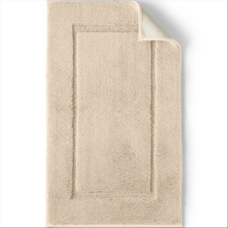 Lands' End Cotton Non-skid Medium Bath Rug 20x33 - 1'8"x2'9" - Dark Sand