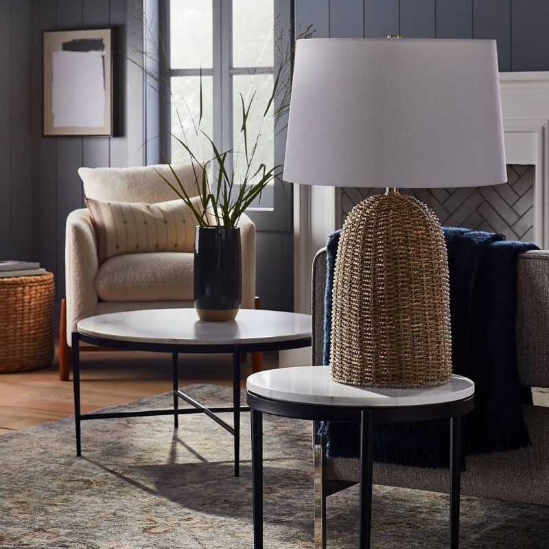 Large Seagrass Table Lamp (Includes LED Light Bulb) Natural - Threshold™ designed with Studio M...