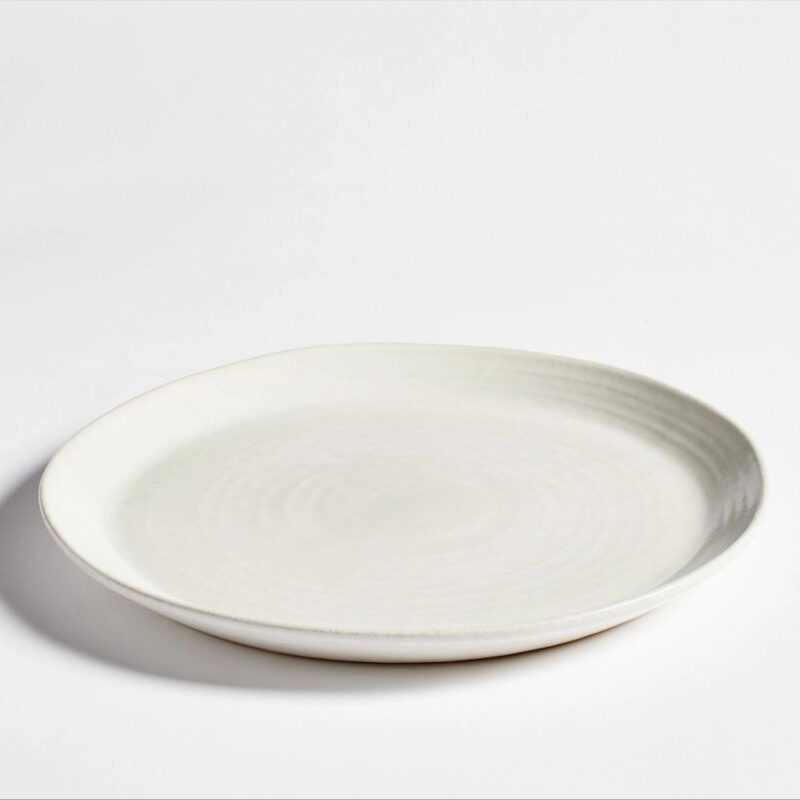Larkin Round Serving Platter - Glossy True White