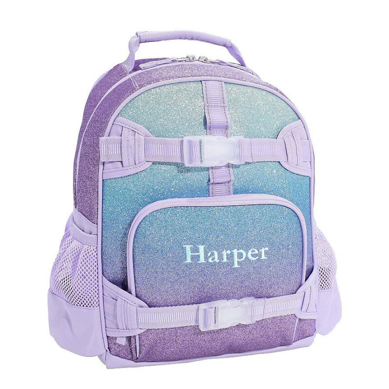 Lavender/Aqua Ombre Glitter Mackenzie Backpack
