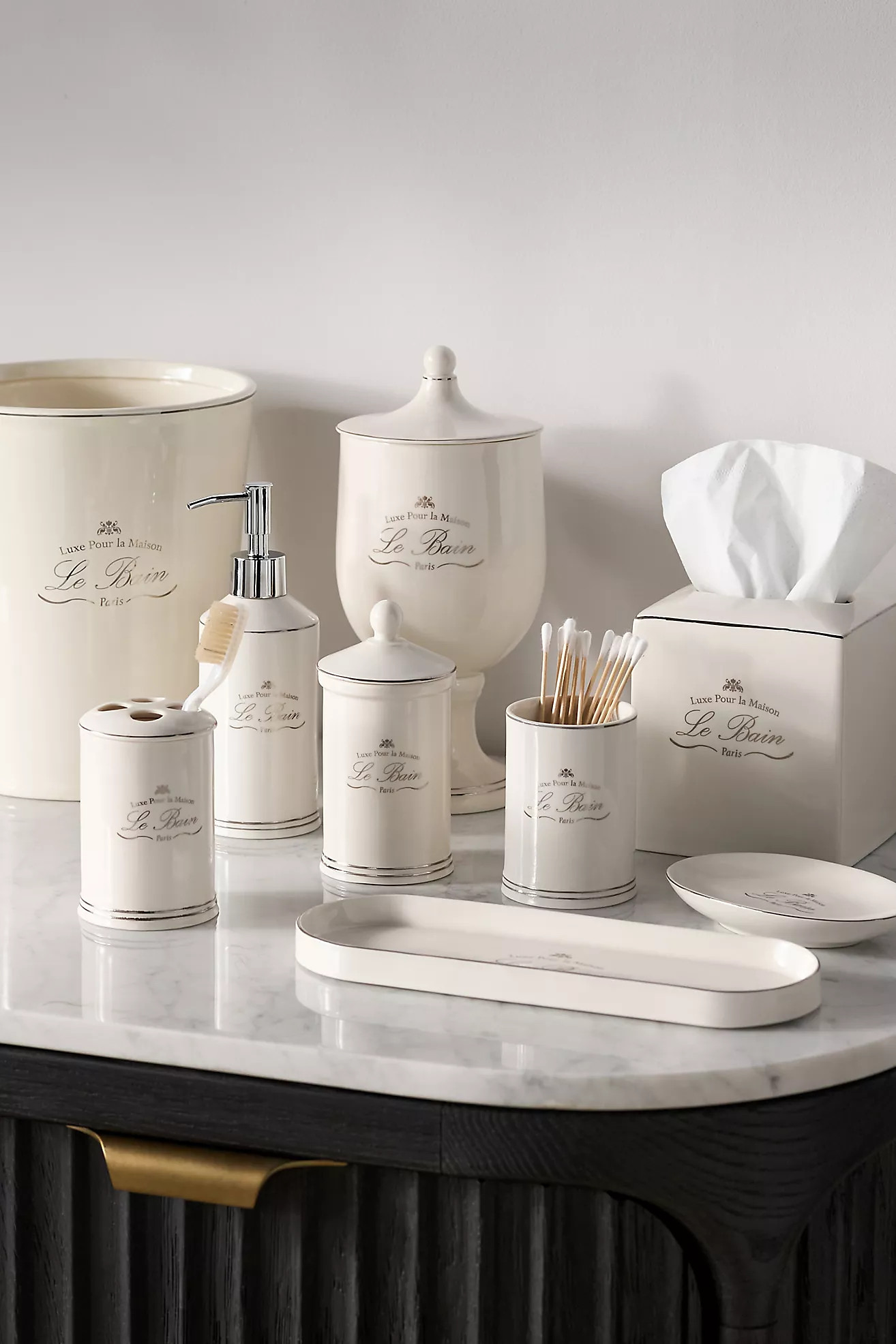 Le Bain Porcelain Waste Basket