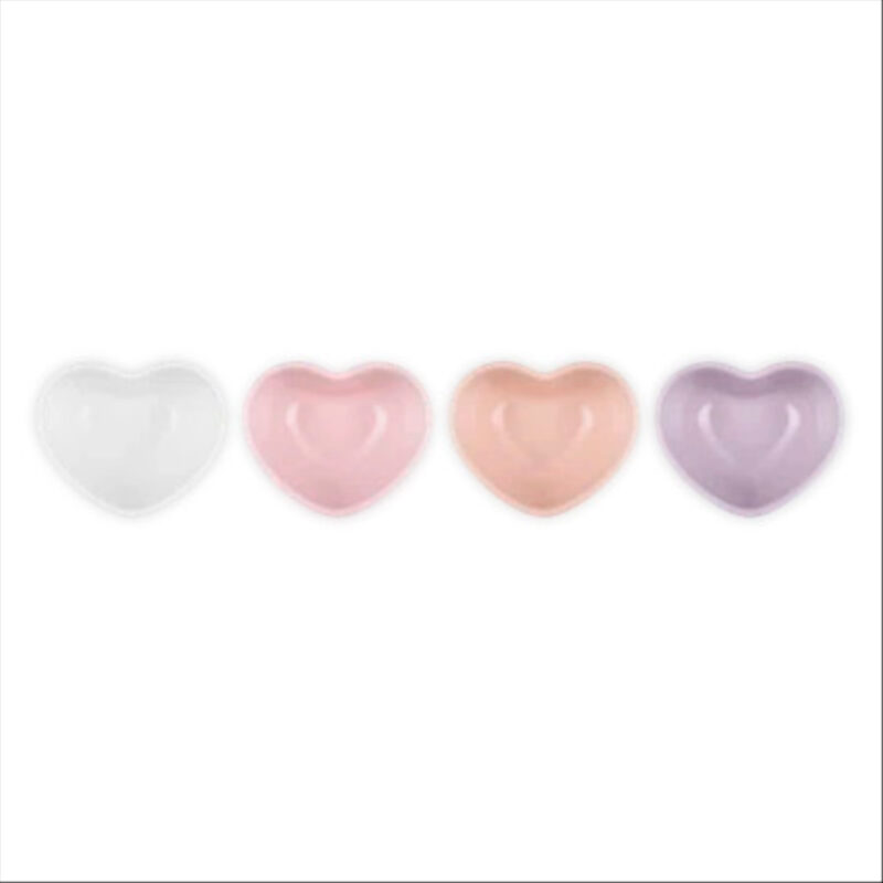 Le Creuset Mini Stoneware Heart Pinch Bowl, Set Of 4 3.1 Qt. Multicolor