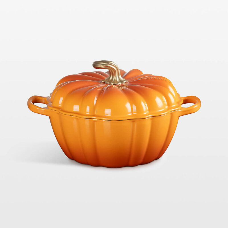 Le Creuset Persimmon 4-Qt. Pumpkin Cocotte + Reviews | Crate & Barrel
