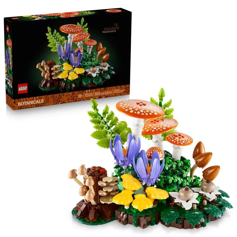 LEGO Botanicals Woodland Mushrooms - Building Set for Adults, Ages 18+ - Mushroom Decor for Home ...