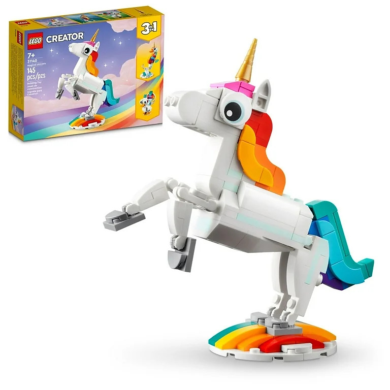 LEGO Creator 3 in 1 Magical Unicorn - Building Toy Set With 3 Building Options, Unicorn, Seahorse...