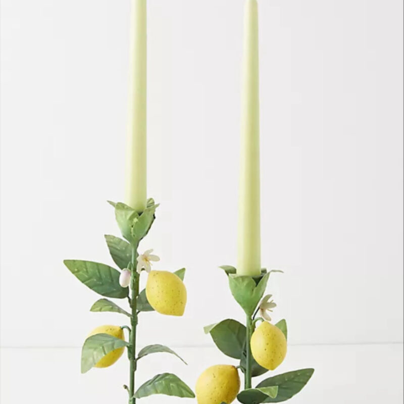 Lemon Taper Candlestick