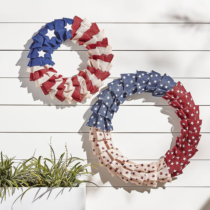 Liberty Handcrafted Burlap Wreath