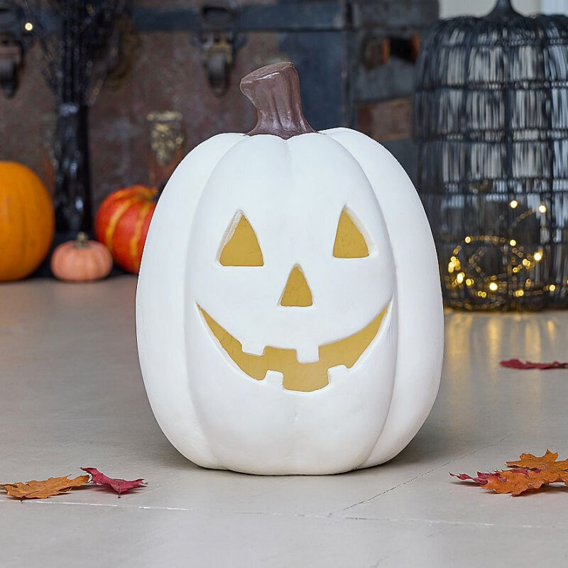 Light-Up Paper Mache Pumpkin