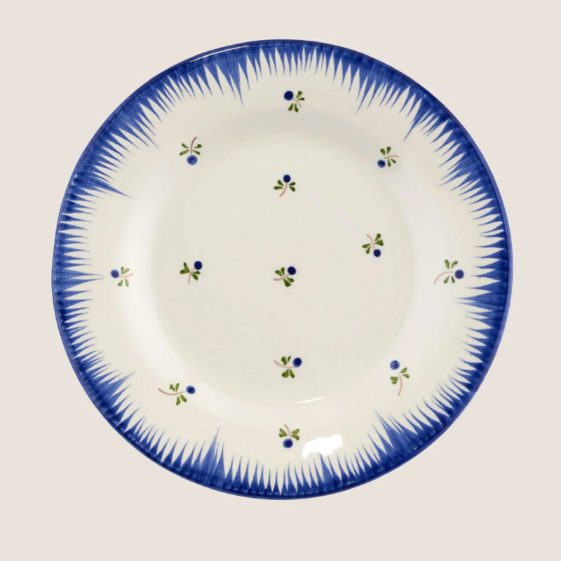 Lily Blue Dessert Plate
