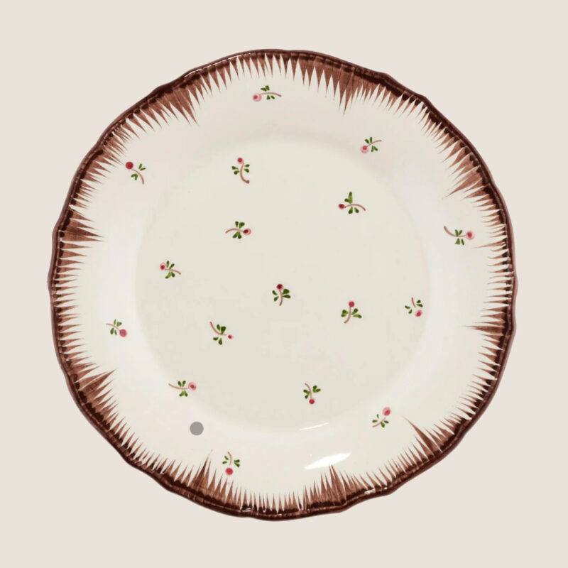 Lily Brown Dessert Plate