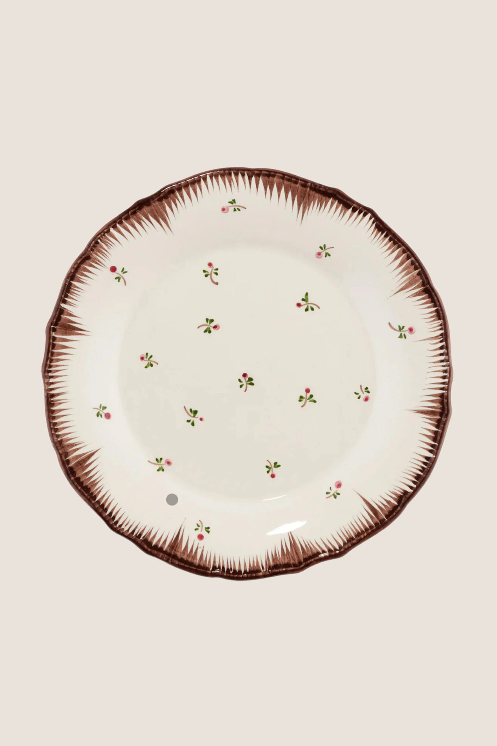 Lily Brown Dessert Plate