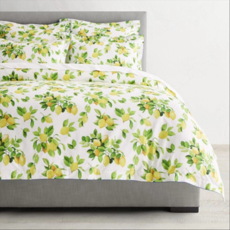 Limone Duvet & Shams, Duvet Cover, King, Yellow