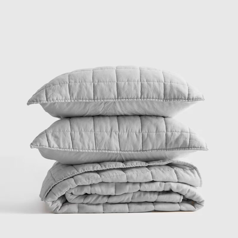 Linen Quilt Set in Sand