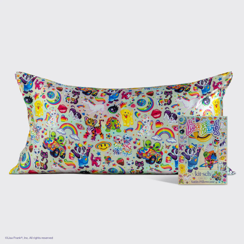 Lisa Frank x Kitsch Satin Pillowcase in The Fantastic World of Lisa Frank - King Lisa Frank Kitsch