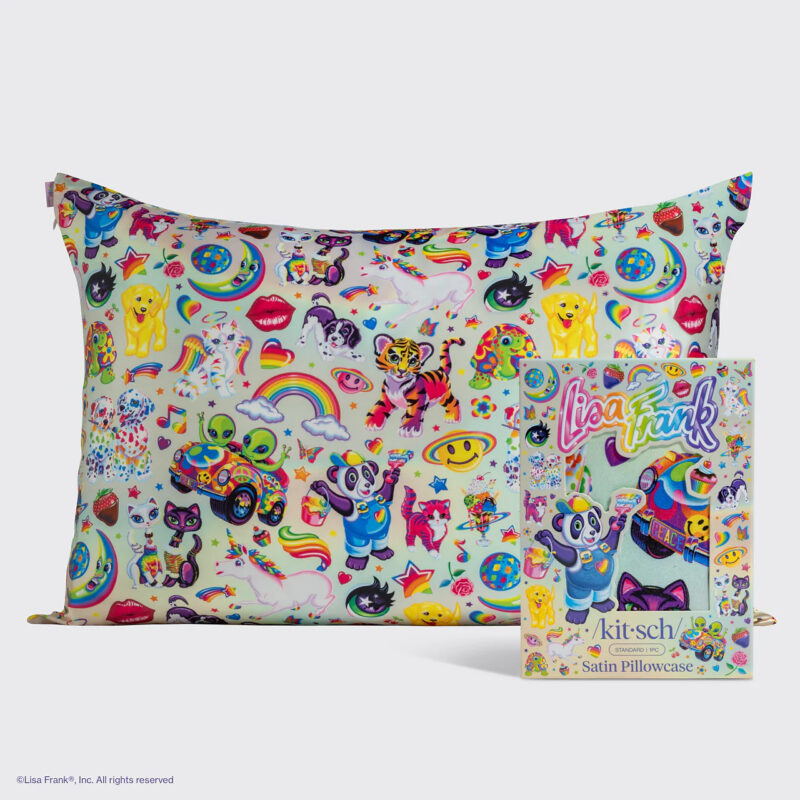 Lisa Frank x Kitsch Satin Pillowcase in The Fantastic World of Lisa Frank Lisa Frank Kitsch