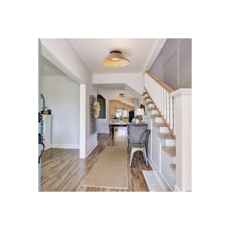 LLHZSY 13 2/5" Umbrella-Shaped Woven LED Ceiling Light Fixture