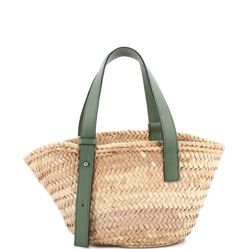 Loewe Pre-Owned Basket Raffia Small tote bag - Green