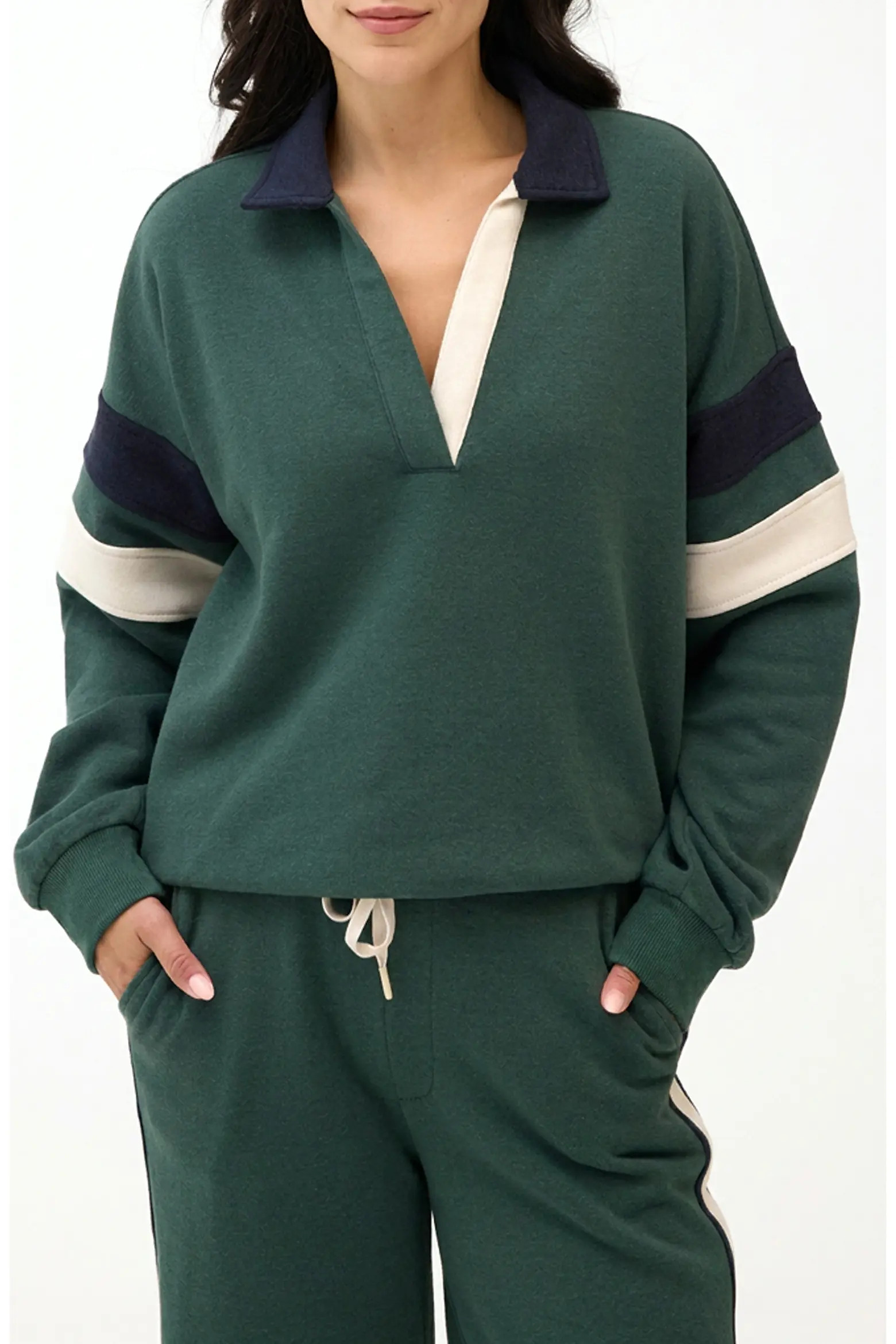 Lourdes Colorblock Fleece Sweatshirt (Women) | Nordstrom