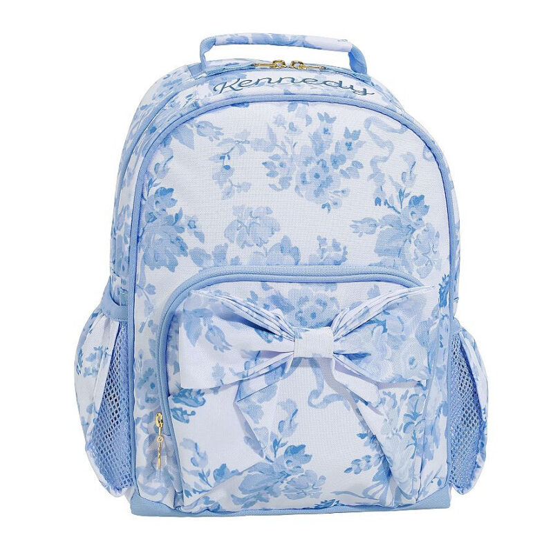 LoveShackFancy Blue Damask Floral Mackenzie Backpack