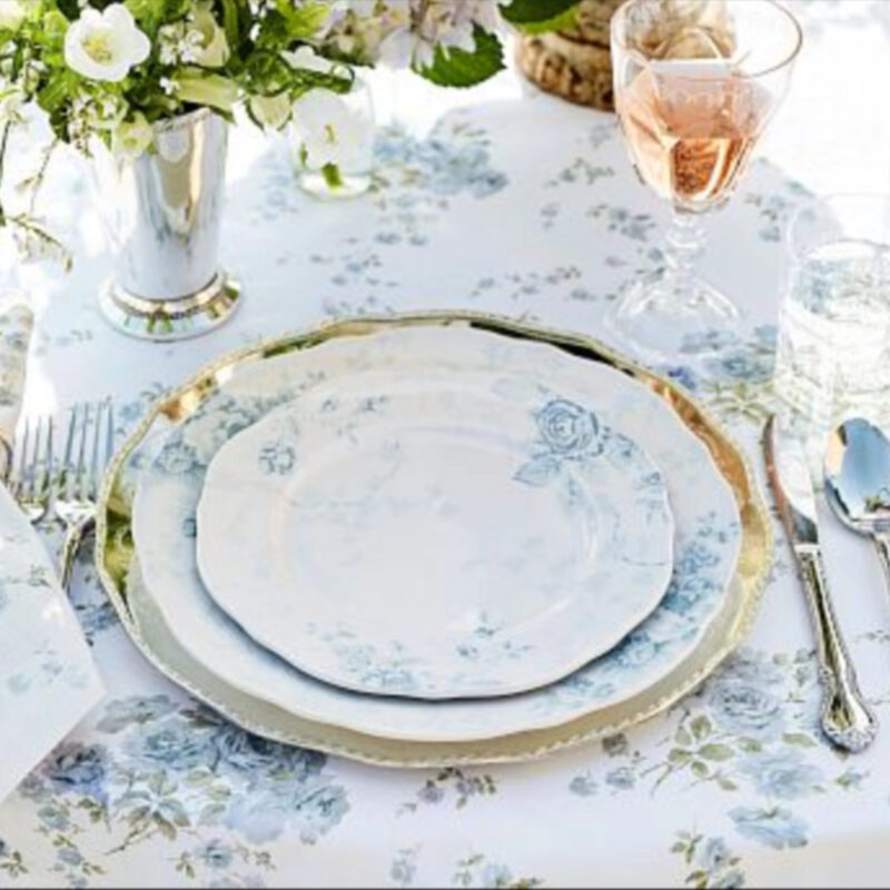 LoveShackFancy Blue Rose Melamine Salad Plates - Set of 4