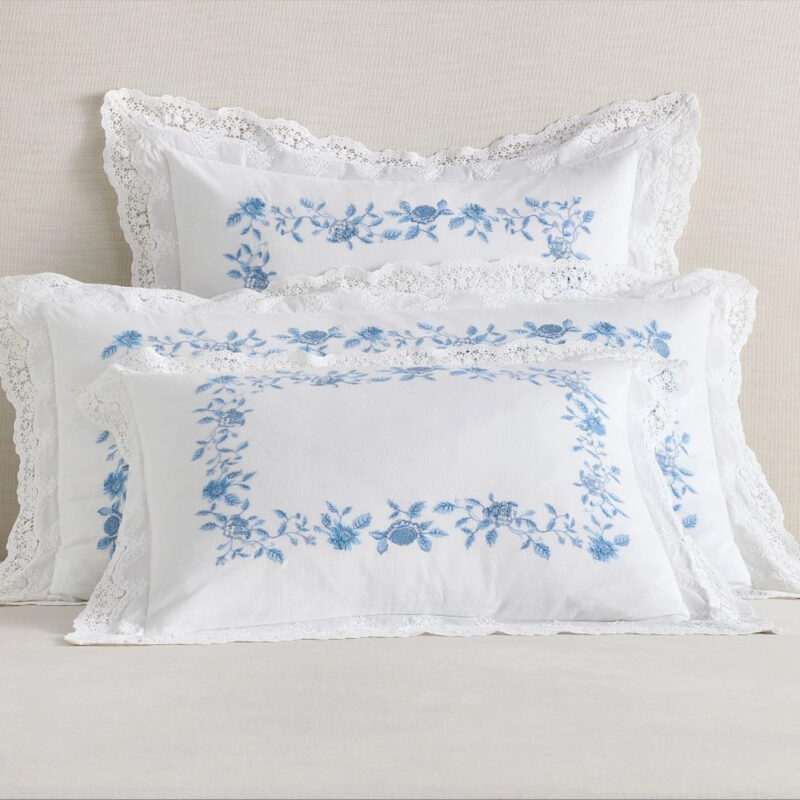 LoveShackFancy Blue Rose Sham